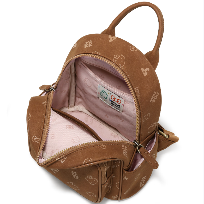 Soft PU Leather Multi-Pocket Backpack C-338