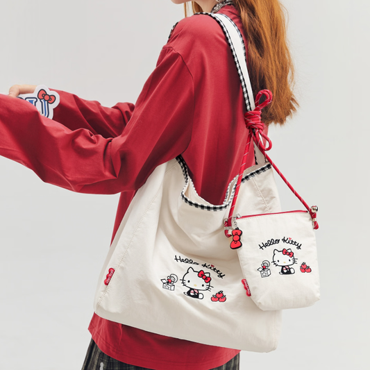 2-in-1 Lightweight Nylon Phone Pouch+Tote Bag C-340
