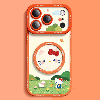 6-Color Cute iPhone Case with Hidden Stand & Shock-Resistant Soft-Touch Design C-80055