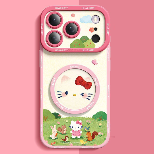 6-Color Cute iPhone Case with Hidden Stand & Shock-Resistant Soft-Touch Design C-80055
