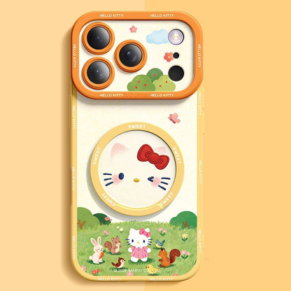 6-Color Cute iPhone Case with Hidden Stand & Shock-Resistant Soft-Touch Design C-80055