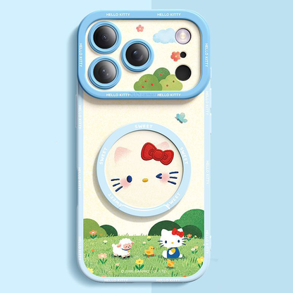 6-Color Cute iPhone Case with Hidden Stand & Shock-Resistant Soft-Touch Design C-80055