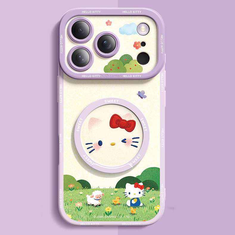 6-Color Cute iPhone Case with Hidden Stand & Shock-Resistant Soft-Touch Design C-80055