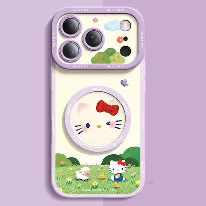 6-Color Cute iPhone Case with Hidden Stand & Shock-Resistant Soft-Touch Design C-80055