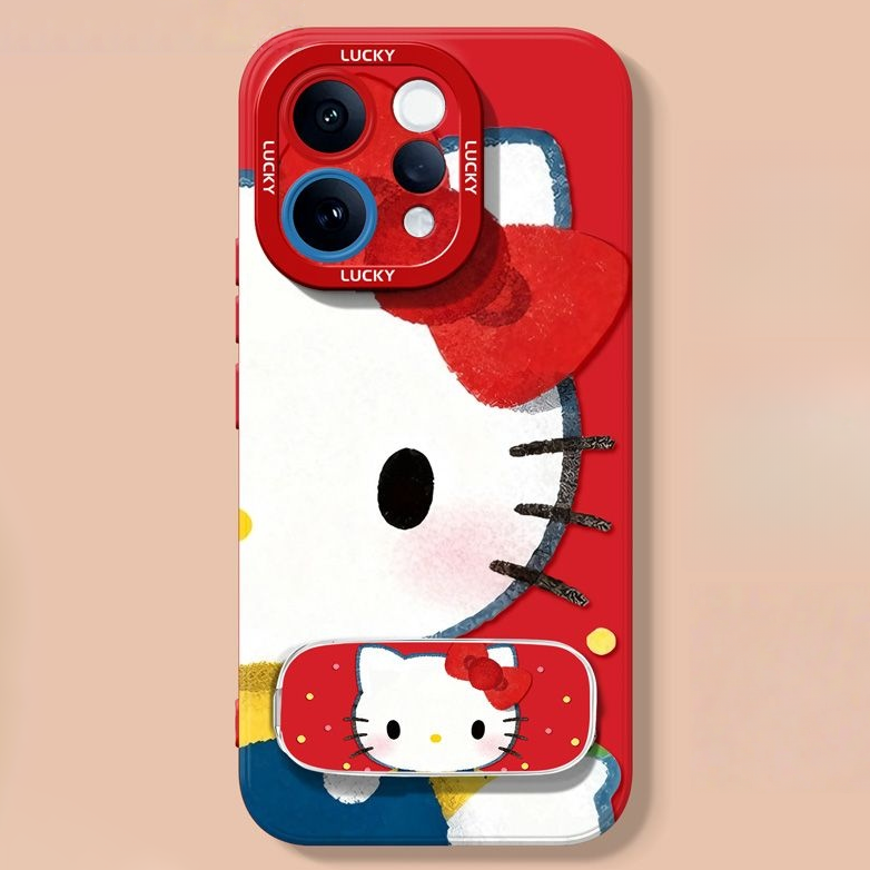 iPhone Case with Built-In Mirror, Hidden Stand & Charm Strap C-80056