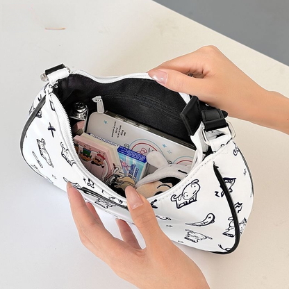 Casual Print Underarm Shoulder Bag C-353