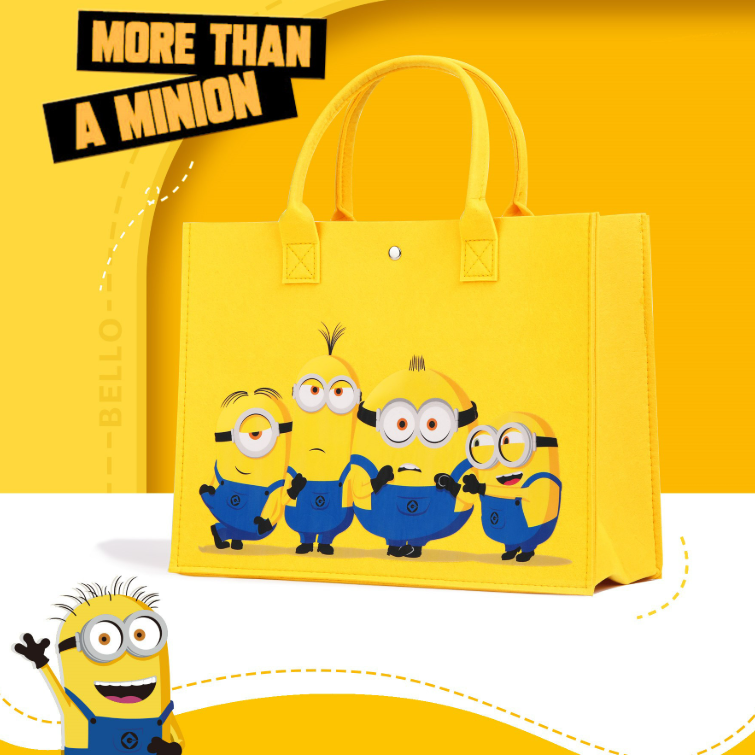 Cute Large Capacity Print Felt Tote Bag C-367