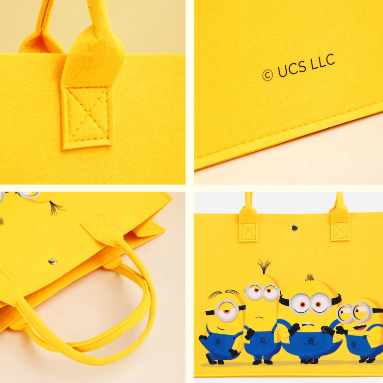 Cute Large Capacity Print Felt Tote Bag C-367