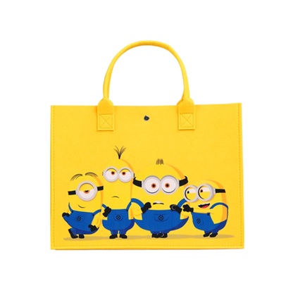 Cute Large Capacity Print Felt Tote Bag C-367