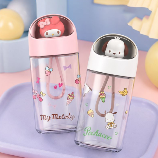 360ML Cute Lightweight Portable Clear Water Bottle C-395