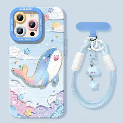 Whale Oil Painting Case Compatible with iPhone C-80063
