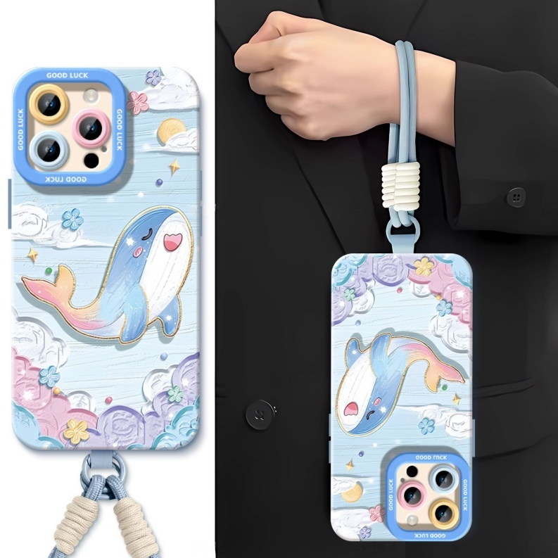 Whale Oil Painting Case Compatible with iPhone C-80063