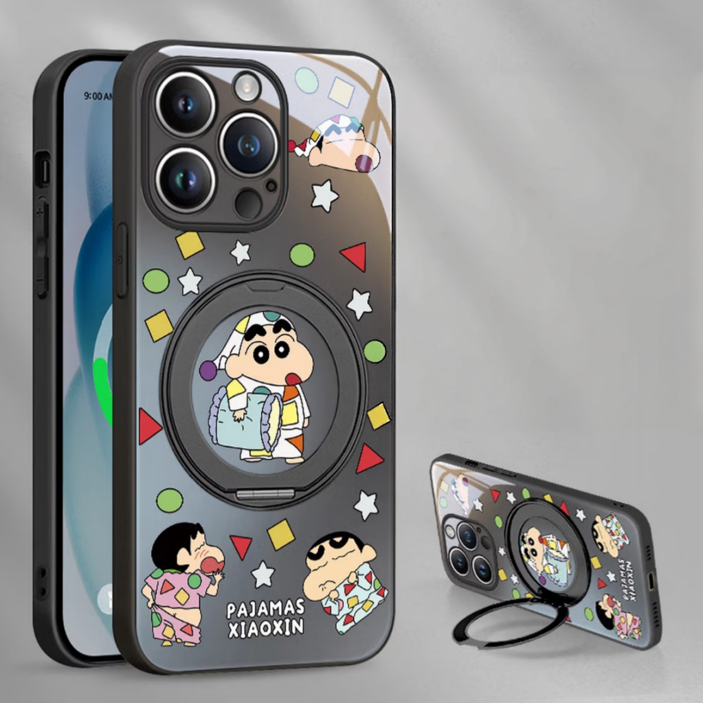 iPhone Case with 360° Rotating Ring Stand & Raised Camera Protection C-80087