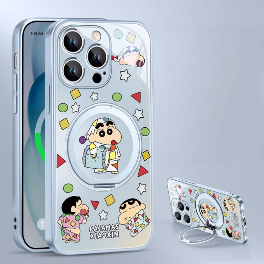iPhone Case with 360° Rotating Ring Stand & Raised Camera Protection C-80087