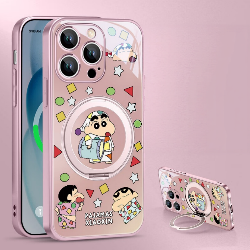 iPhone Case with 360° Rotating Ring Stand & Raised Camera Protection C-80087