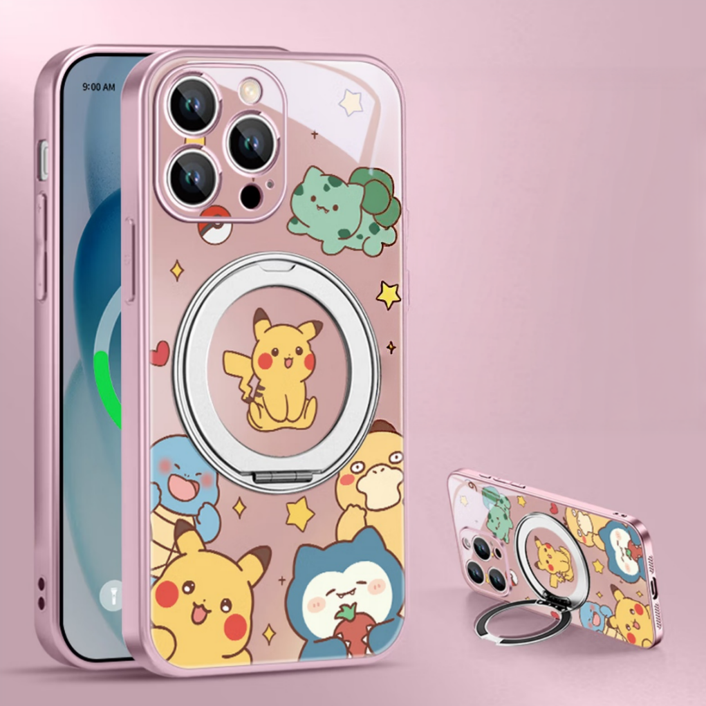 iPhone Case with 360° Rotating Ring Stand & Shock Protection C-80088