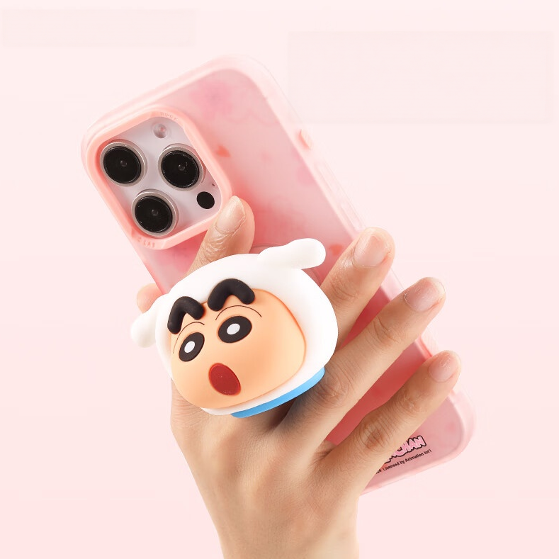 Semi-Transparent Phone Case with Pop-Up Stand for iPhone C-80118