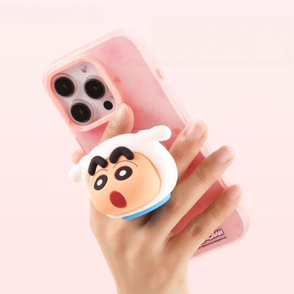 Semi-Transparent Phone Case with Pop-Up Stand for iPhone C-80118
