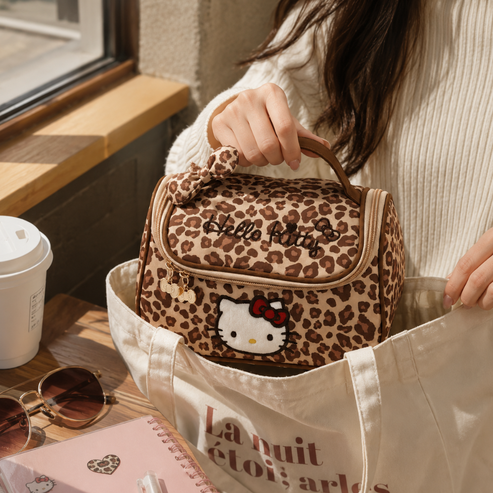 Leopard Print Large Capacity Cute Organizer Bag C-451