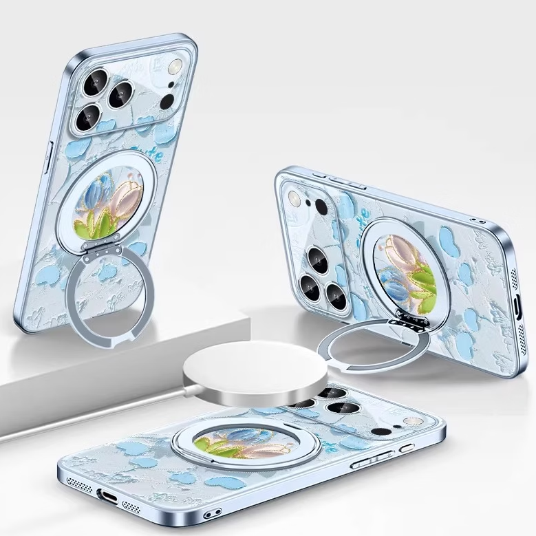 Phone Case with 360° Rotating Ring Stand for iPhone C-80134