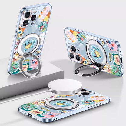 Phone Case with Ring Stand and Camera Lens Protection for iPhone C-80135