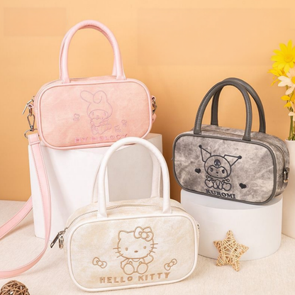 Vintage Embroidered Mini Boston Bag C-489