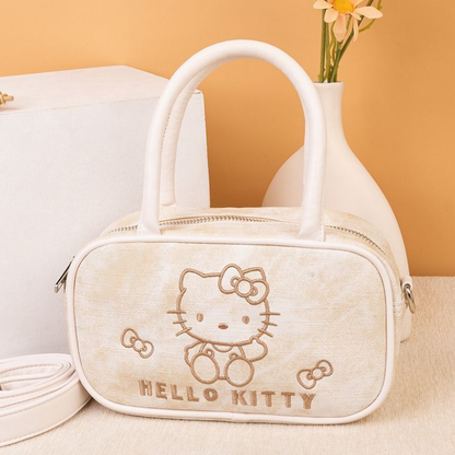 Vintage Embroidered Mini Boston Bag C-489