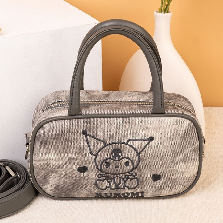 Vintage Embroidered Mini Boston Bag C-489