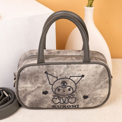 Vintage Embroidered Mini Boston Bag C-489