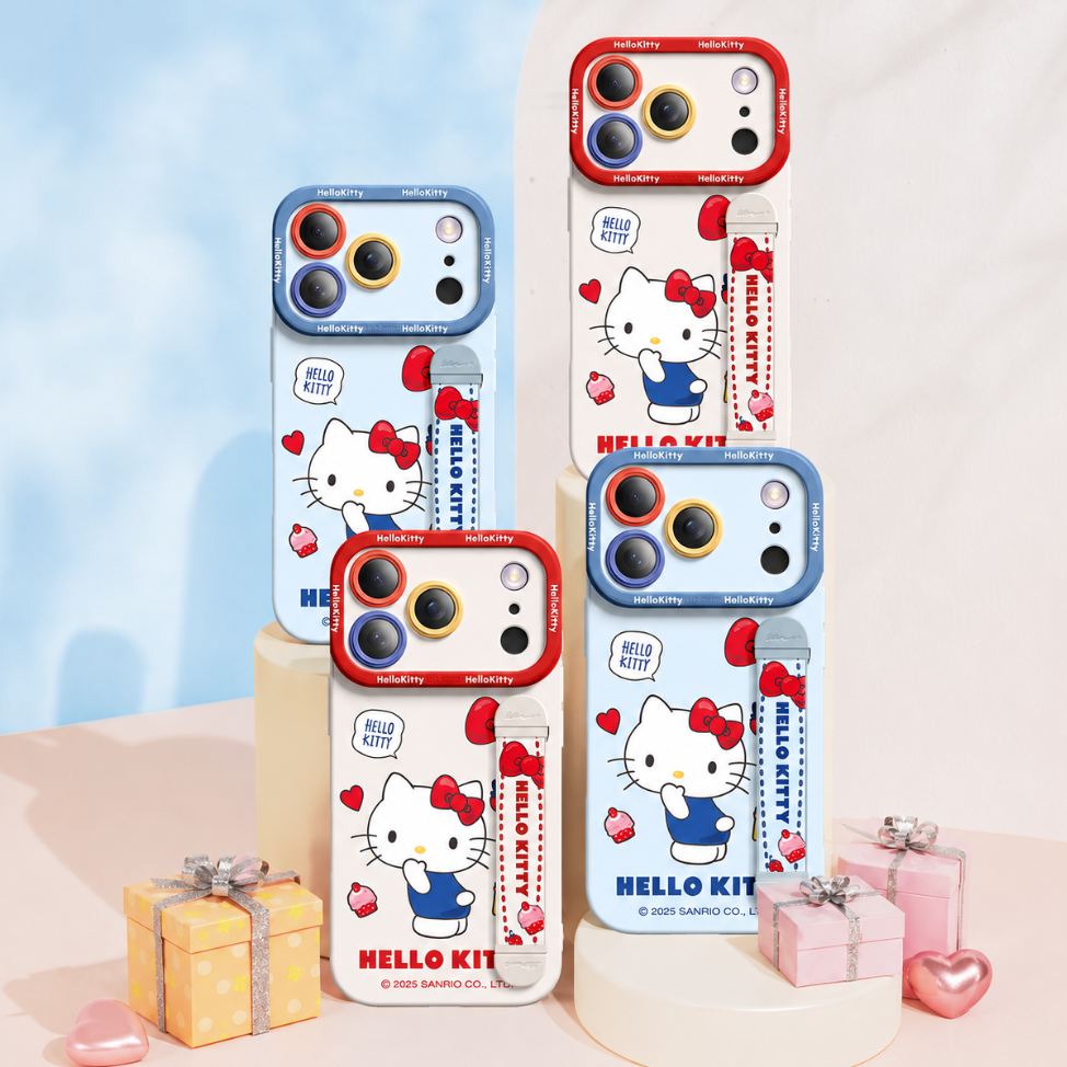 Cute iPhone Case with Adjustable Stretch Hand Strap C-80156