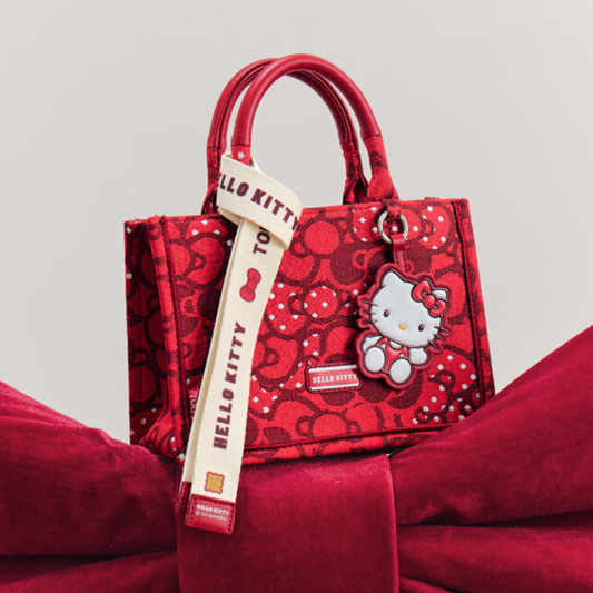 3-Way Handbag Adjustable Strap Red Shoulder Bag C-508