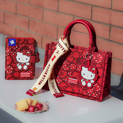 3-Way Handbag Adjustable Strap Red Shoulder Bag C-508