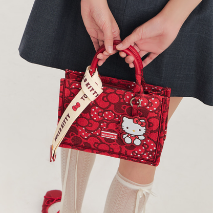 3-Way Handbag Adjustable Strap Red Shoulder Bag C-508