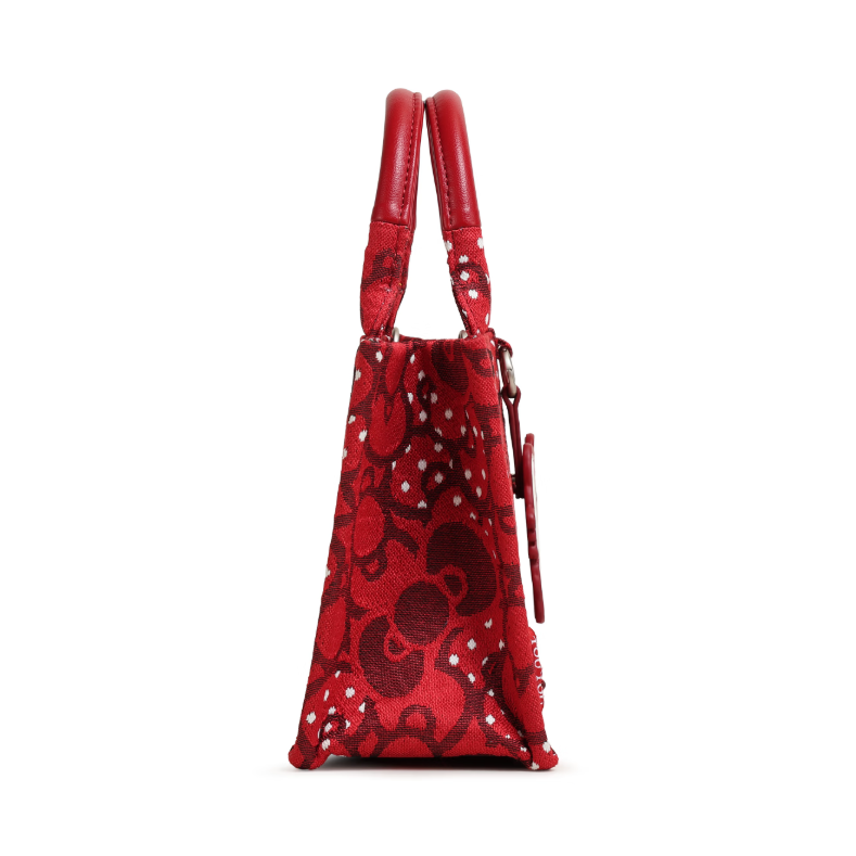 3-Way Handbag Adjustable Strap Red Shoulder Bag C-508