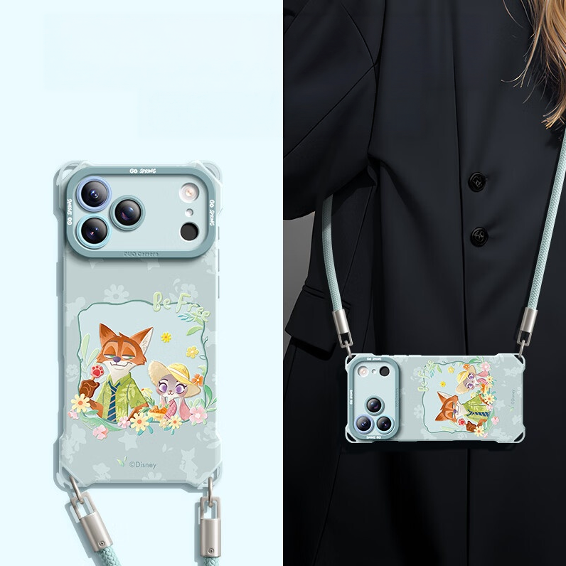 Cute Shockproof iPhone Case with Detachable Strap C-80169