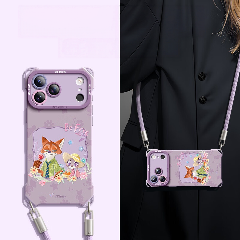 Cute Shockproof iPhone Case with Detachable Strap C-80169