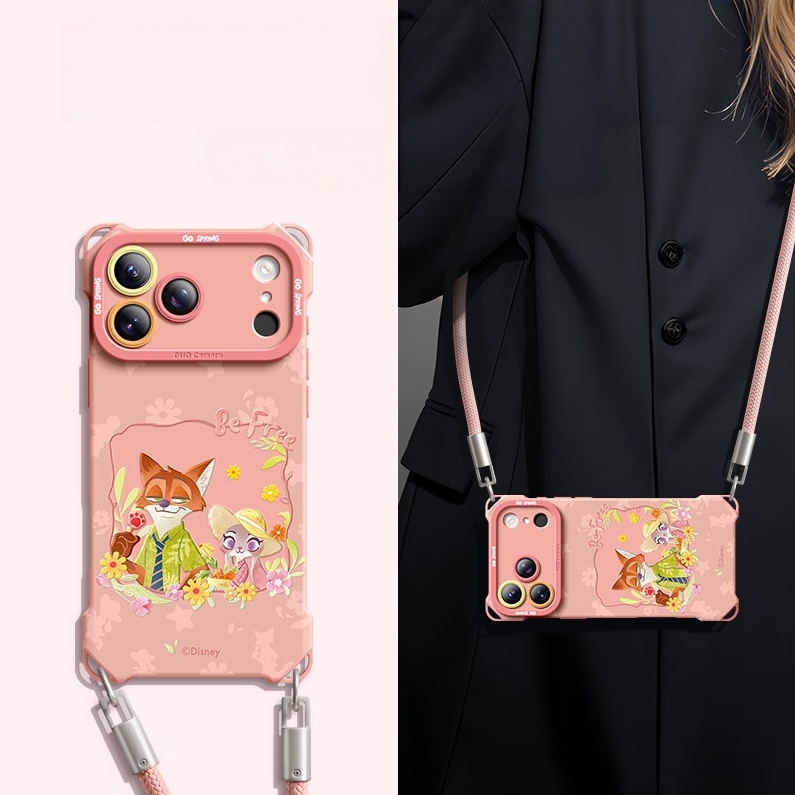 Cute Shockproof iPhone Case with Detachable Strap C-80169