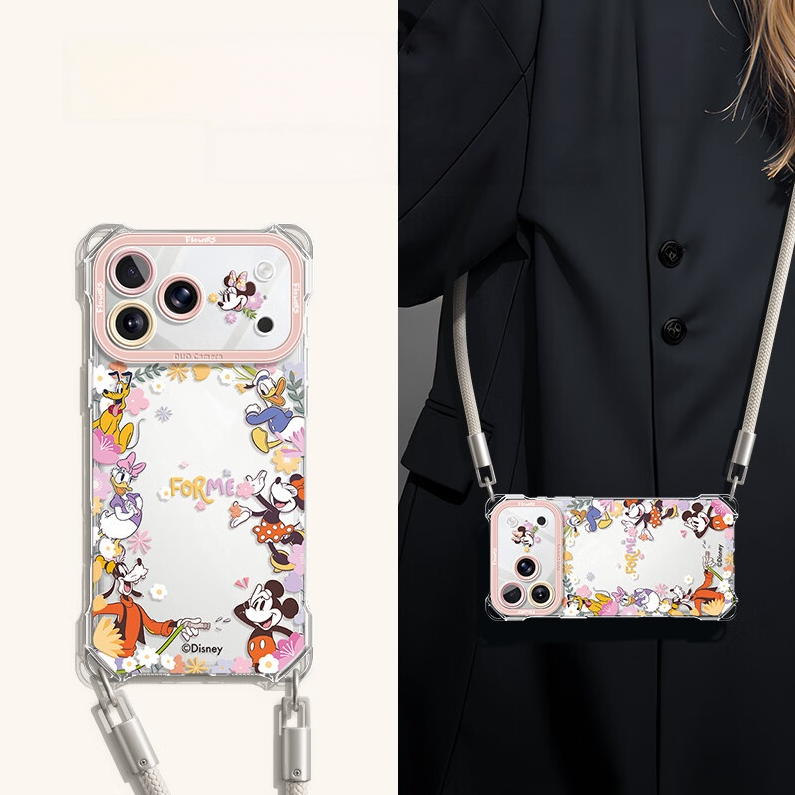Shockproof & Stain-Resistant iPhone Case with Detachable Strap C-80172