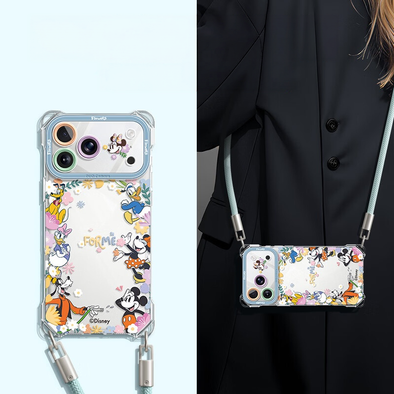Shockproof & Stain-Resistant iPhone Case with Detachable Strap C-80172