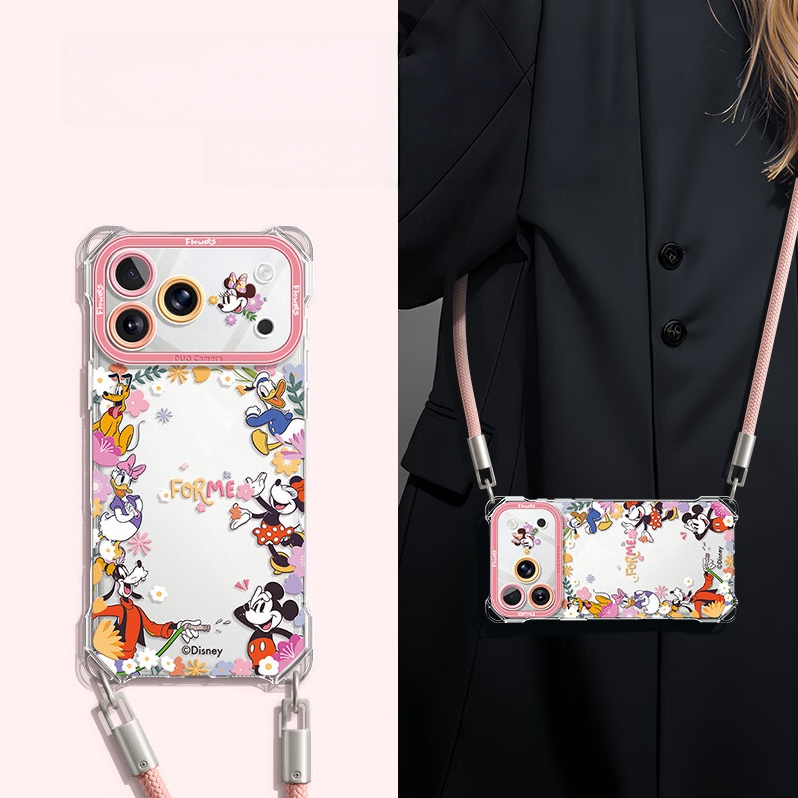 Shockproof & Stain-Resistant iPhone Case with Detachable Strap C-80172