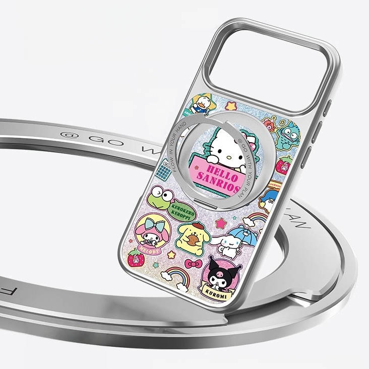 MagSafe-Compatible iPhone Case with 360° Rotating Ring Stand C-80011