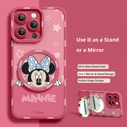 iPhone Compatible 2-Way Stand Phone Case with Built-In Mirror C-80154