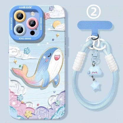 Whale Oil Painting Case Compatible with iPhone C-80063