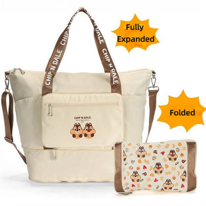 Wet/Dry Compartment Expandable Travel Tote Bag C-240