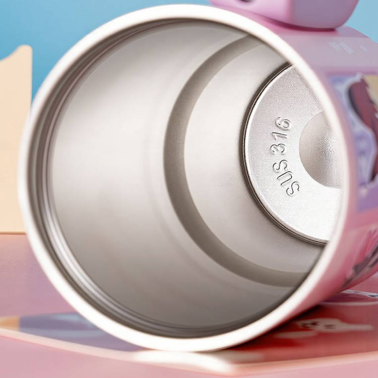 Cute 750mL Dual-Drink Stainless Steel Insulated Water Bottle C-207