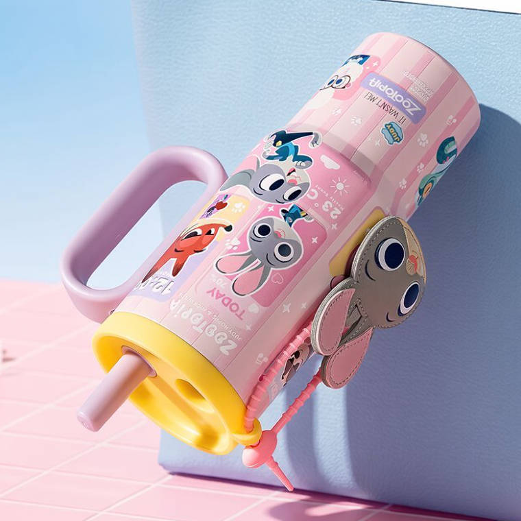 Cute 750mL Dual-Drink Stainless Steel Insulated Water Bottle C-207