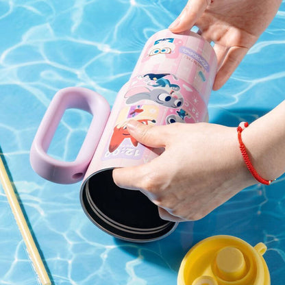 Cute 750mL Dual-Drink Stainless Steel Insulated Water Bottle C-207