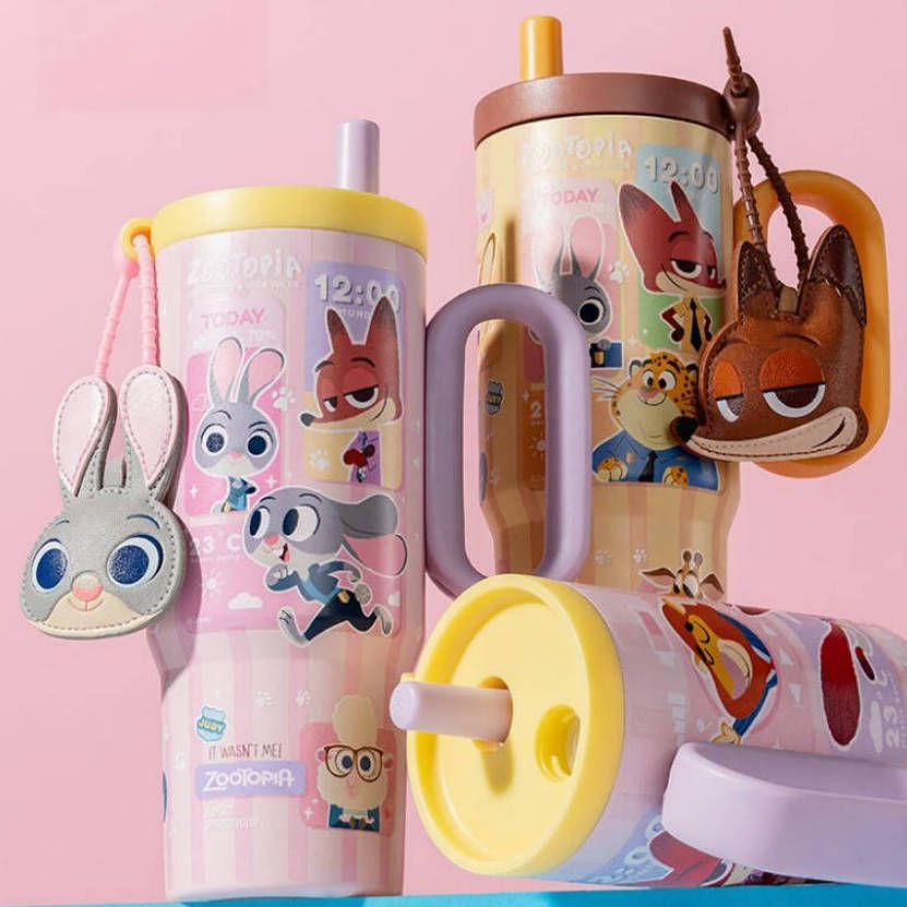 Cute 750mL Dual-Drink Stainless Steel Insulated Water Bottle C-207