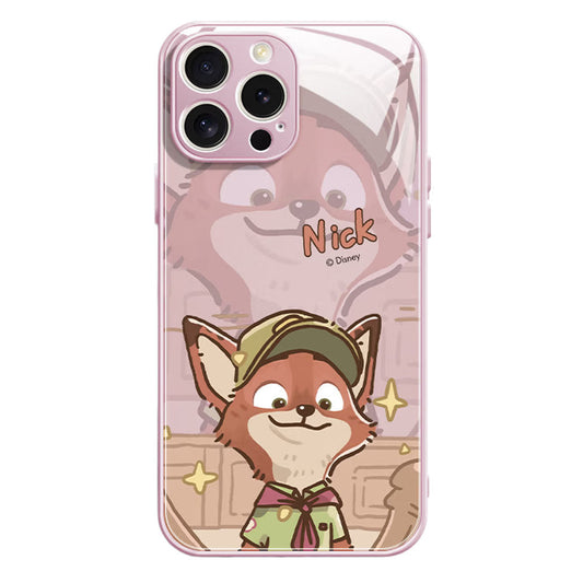 Slim Printed Glass Protective Phone Case for iPhone C-80126
