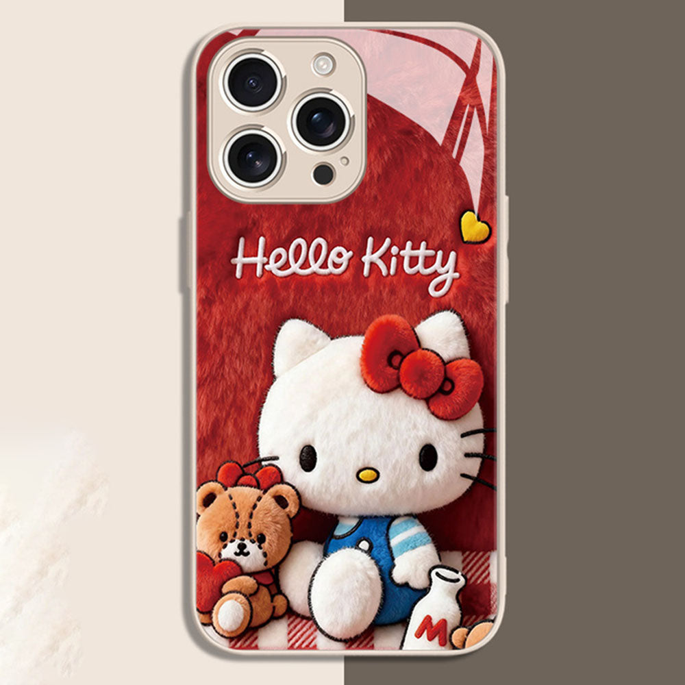 iPhone Compatible Slim Tempered Glass Phone Case C-80153